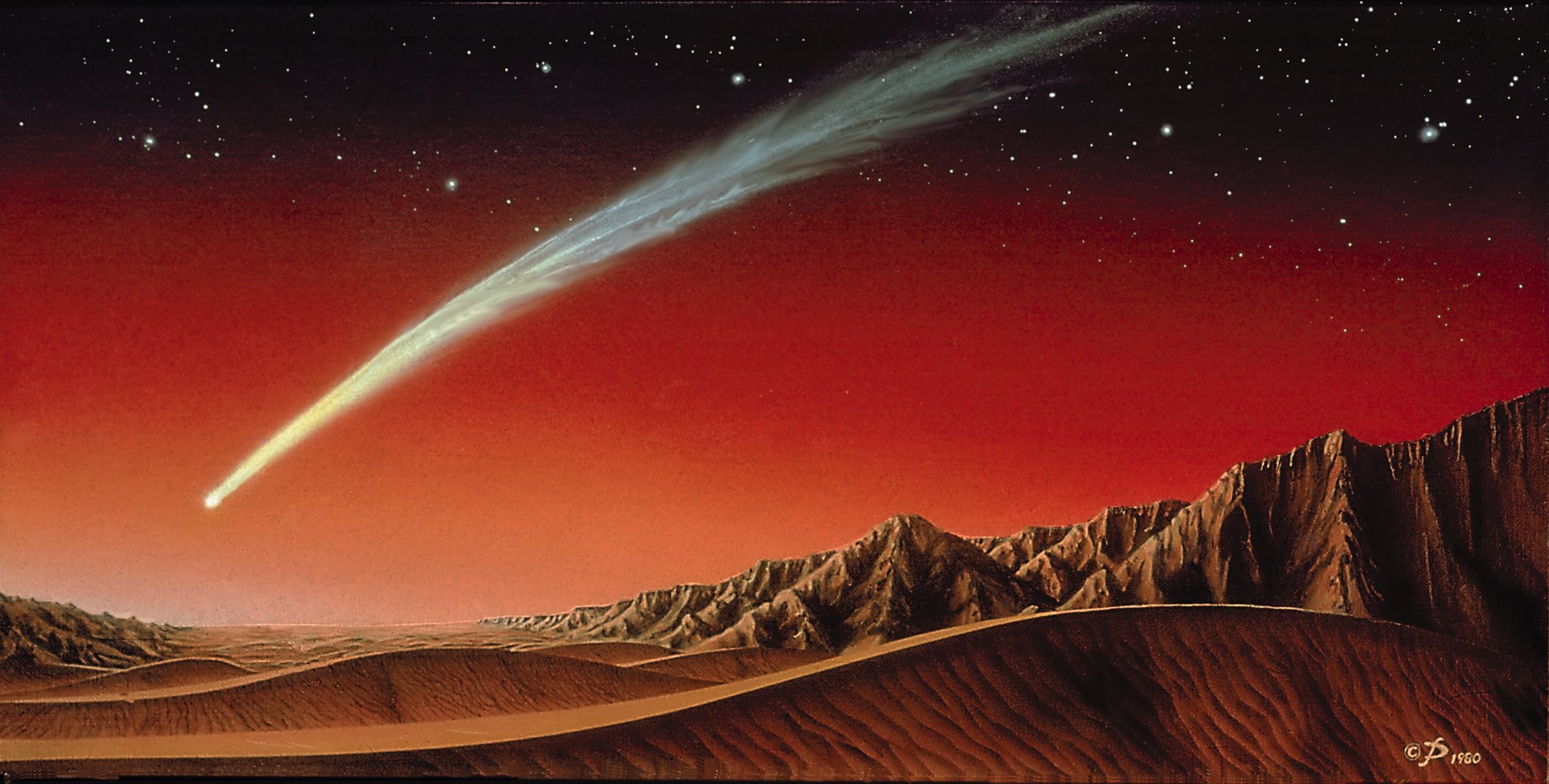 Comet_over_Mars