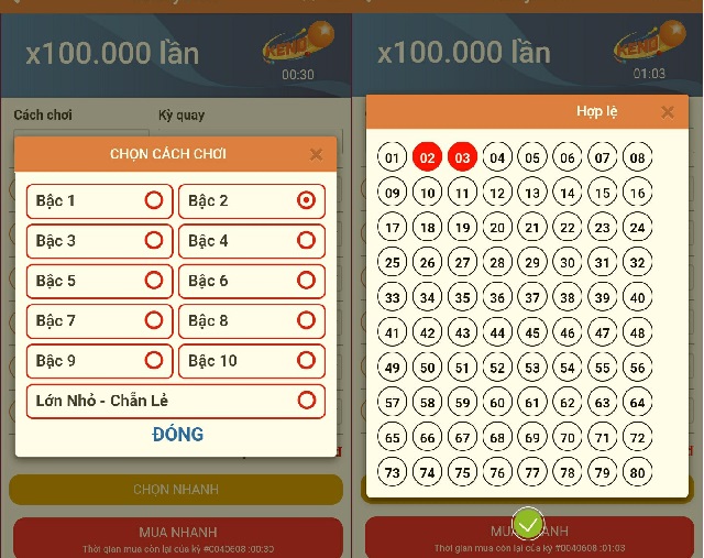Nhập bộ số muốn tham gia dự thưởng và chọn mua nhanh Nhập bộ số muốn tham gia dự thưởng và chọn mua nhanh