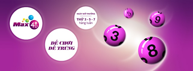 Tham gia xổ số Max 4D có tỷ lệ trúng thưởng 1/10.000