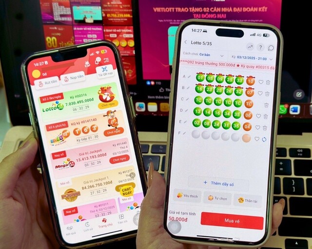 Mua vé Vietlott trực tuyến