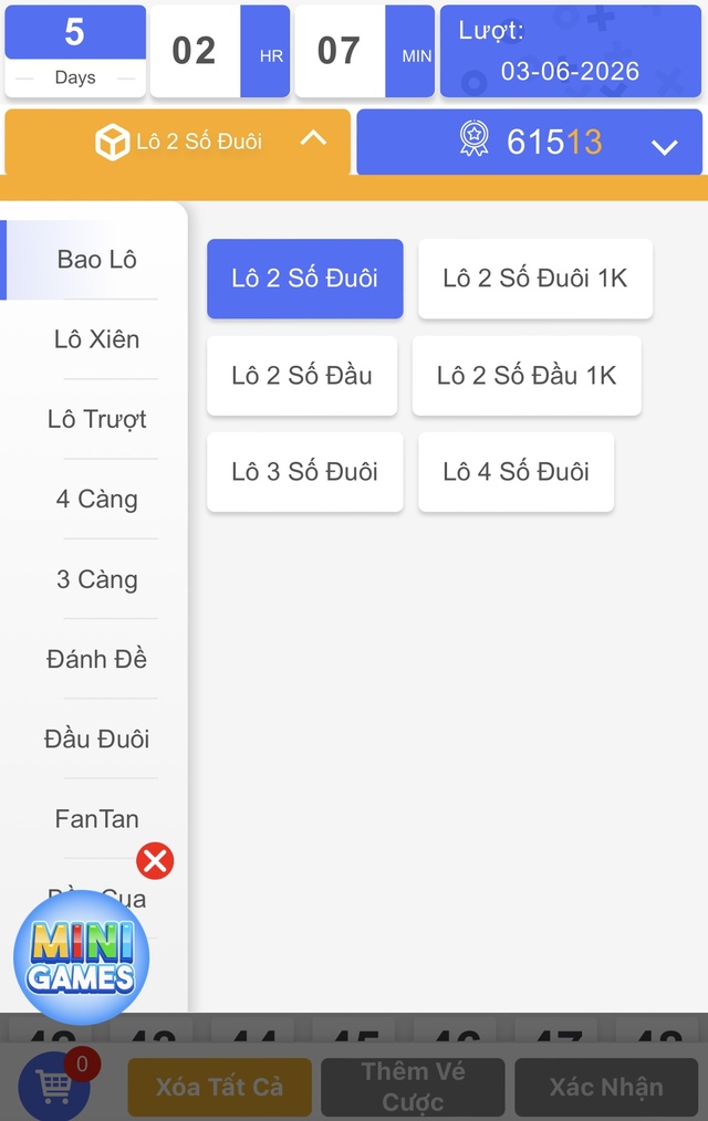 Bước 3: Chọn các thị trường lô đề yêu thích Bước 3: Chọn các thị trường lô đề yêu thích